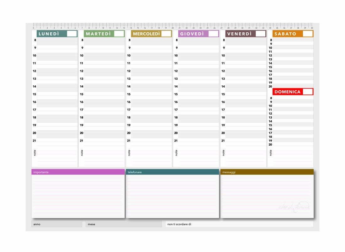 Planning settimanale da tavolo  Grafiche Andreacchio - La tua Tipografia  Online