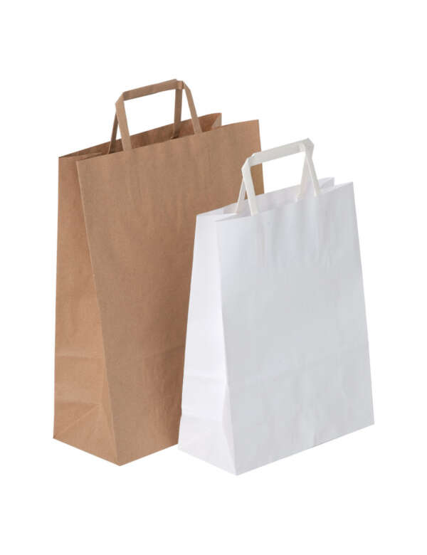 Shopper in carta maniglia piatta 22x10x29